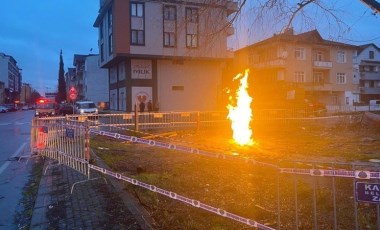 Metan gazı alev aldı, saatlerdir sönmüyor!