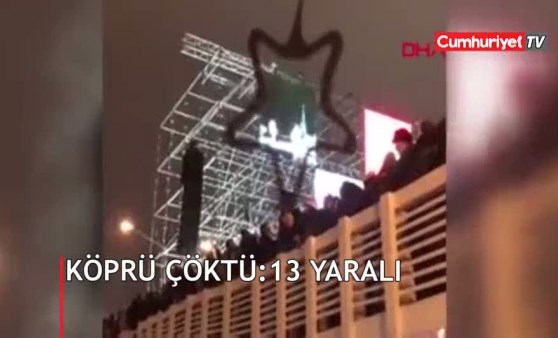 Moskova'da yeni yıl kutlamasında köprü çöktü (01.01.2019)(Video Haber)