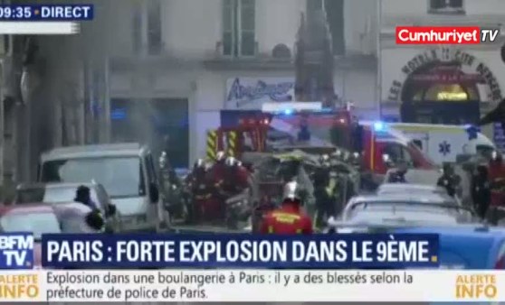 Paris'teki patlamadan ilk görüntüler