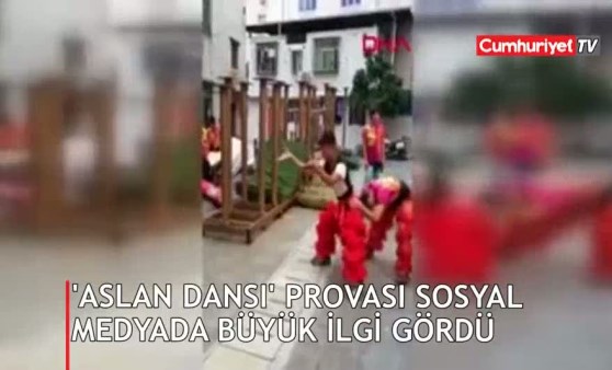 'Aslan dansı' provası sosyal medyada büyük ilgi çekti