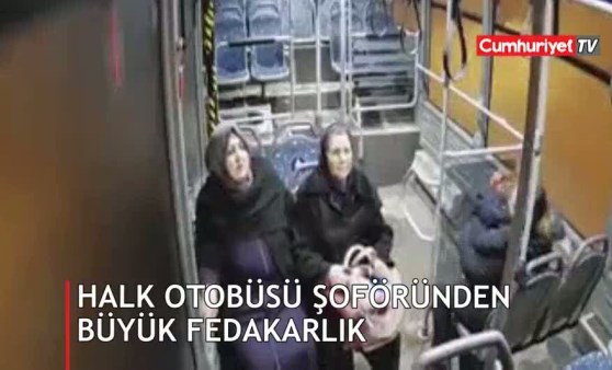 Halk otobüsü şoföründen büyük fedakarlık