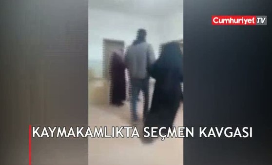 Kaymakamlıkta seçmen kavgası