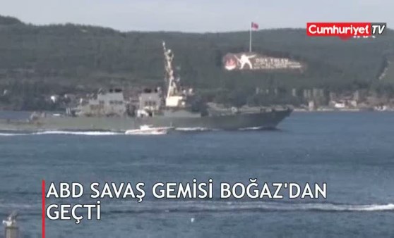 ABD savaş gemisi Boğaz'dan geçti (19.01.2019)