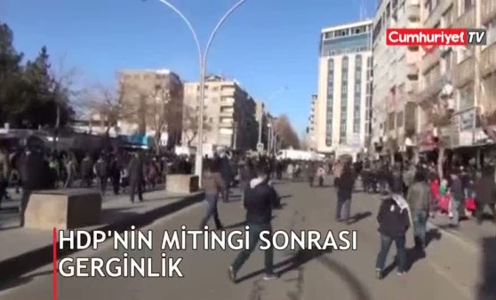 HDP'nin mitingi sonrası polis müdahalesi