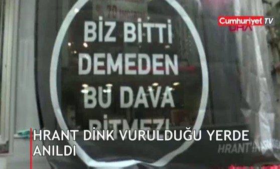 Hrant Dink, katledilişinin 12. yılında vurulduğu yerde anıldı