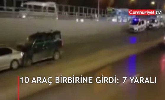 10 araç birbirine girdi! Çok sayıda yaralı var