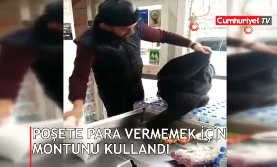 Poşete para vermemek için çözümü böyle buldu