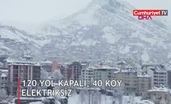 120 yol kapalı, 40 köy elektriksiz