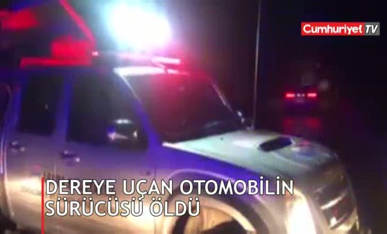 Dereye uçan otomobilin sürücüsü öldü