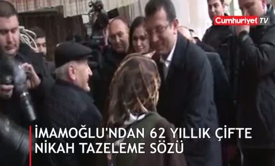 İmamoğlu'ndan 62 yıllık çifte nikah tazeleme sözü