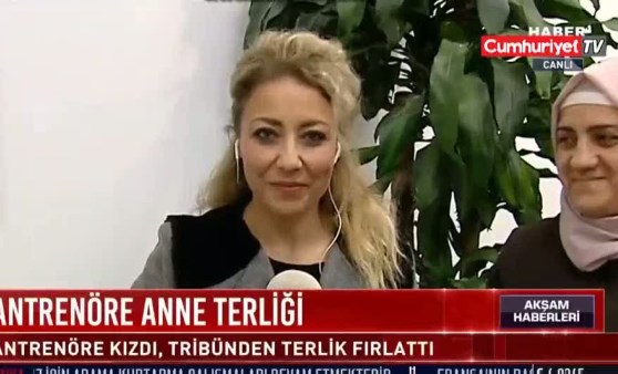 Antrenöre terlik fırlatan anne konuştu