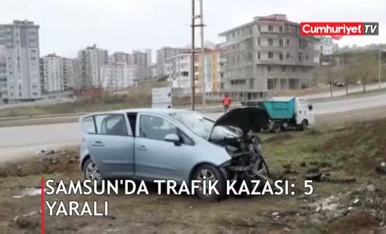 Samsun'da trafik kazası: 5 yaralı (24.01.2019)