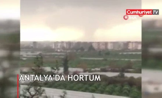 Antalya'da hortum kamerada