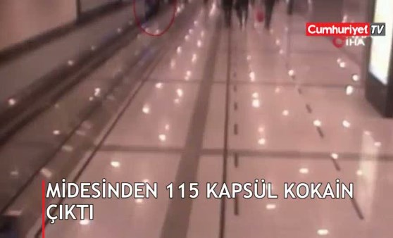 Yolcunun midesinden kokain dolu 115 prezervatif çıktı