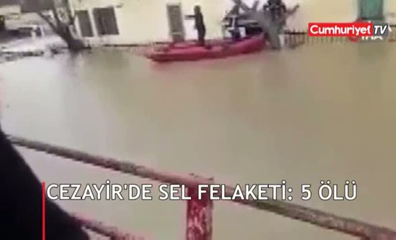 Cezayir'de sel felaketi: 5 ölü