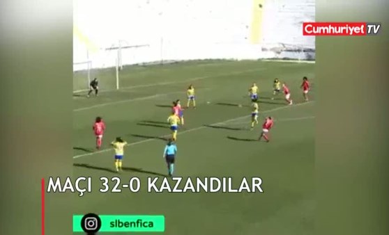 Gol olup yağdılar: 32 - 0