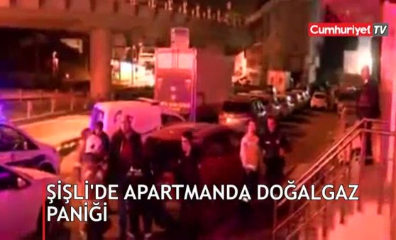 Şişli'de apartmanda doğalgaz paniği