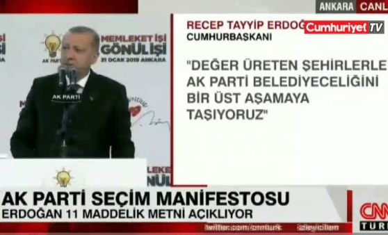 Erdoğan, AKP'nin seçim manifestosunu açıkladı