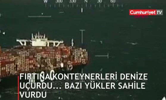 270 konteyner denize düştü! Sahilden ayakkabı ve mobilya topladılar