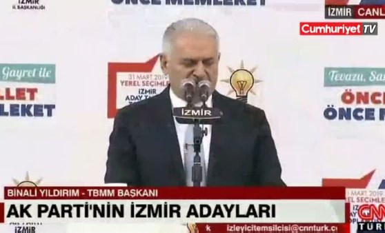 Binali Yıldırım'dan İzmir'de büyük gaf