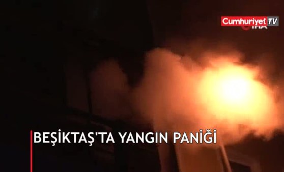 Beşiktaş'ta yangın paniği (10.02.2019)