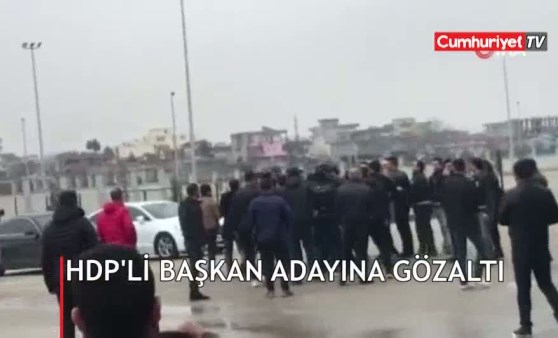 HDP'li Başkan stat girişinde gözaltına alındı