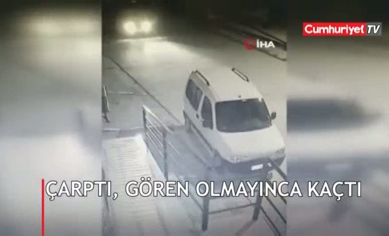 Çarptı, gören olmayınca kaçtı