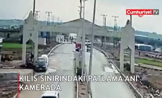 Çobanbey'deki patlama anı kamerada