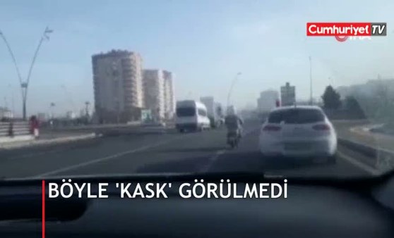 Böyle 'kask' görülmedi