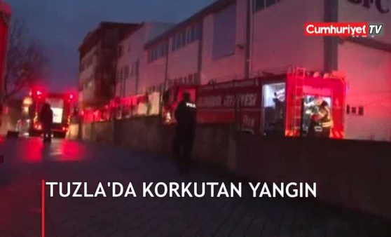 Tuzla’da korkutan fabrika yangını