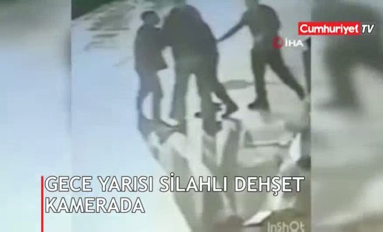 Gece yarısı silahlı dehşet kamerada