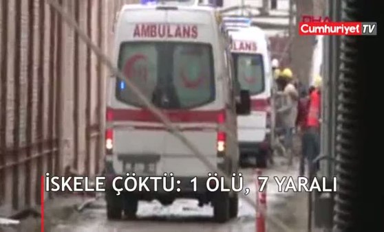 Müze inşaatında iskele çöktü: 1 işçi öldü, 7 işçi yaralı