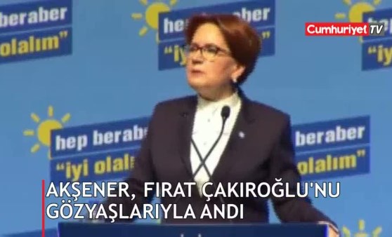 Akşener konuşmasında ağladı