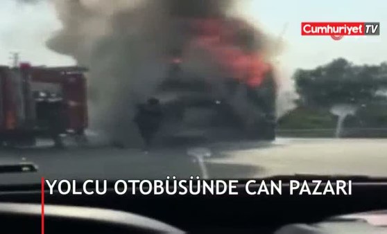 29 yolcu bulunan otobüste can pazarı