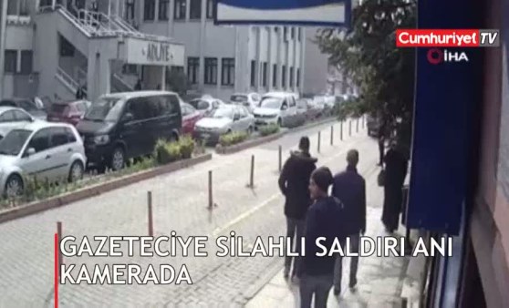 Gazeteciye silahlı saldırı anı kamerada