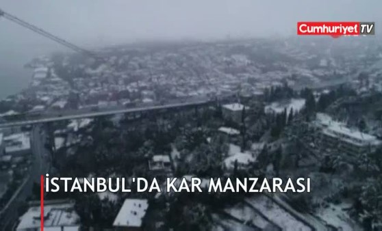 İstanbul'da kar manzarası