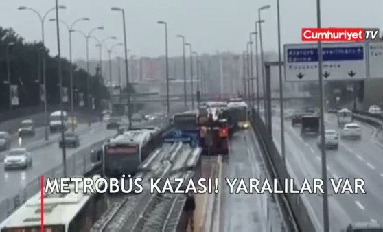 Bahçelievler’de metrobüs kazası: 3 yaralı