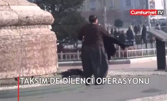 Taksim’de dilenci operasyonu