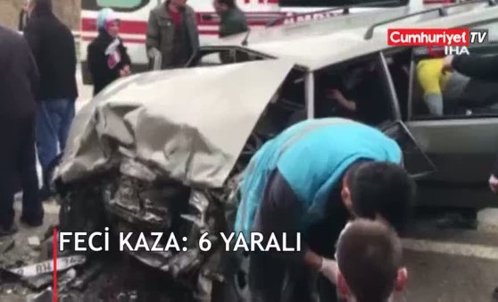 Otomobiller kafa kafaya çarpıştı! Kazada can pazarı