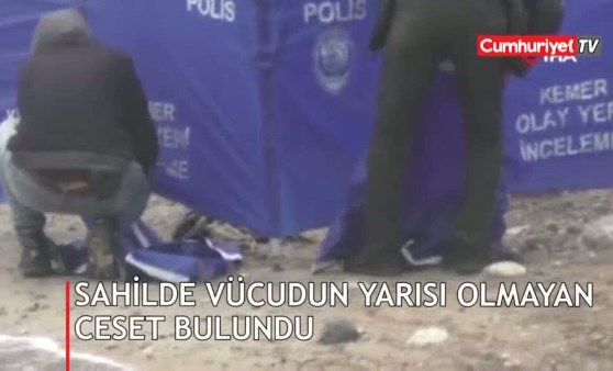 Sahilde vücudun yarısı olmayan ceset bulundu