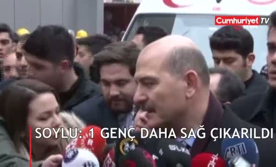 Soylu: Bir genç daha sağ olarak çıkarıldı