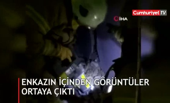 Enkazın içinden görüntüler ortaya çıktı