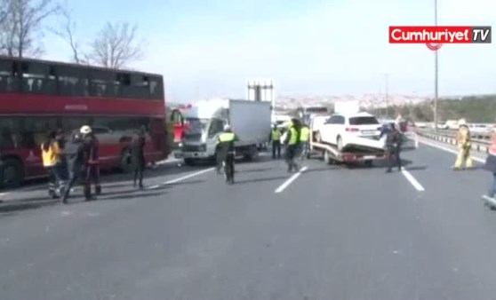 TEM'de zincirleme trafik kazası (01.03.2019)