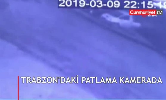 Trabzon'daki korkunç patlama kamerada