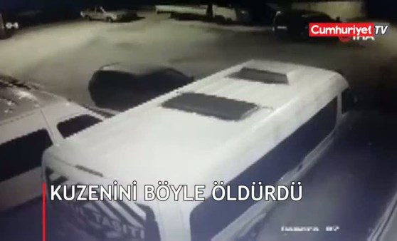 Korkunç cinayet anı: Kuzenini öldürdü