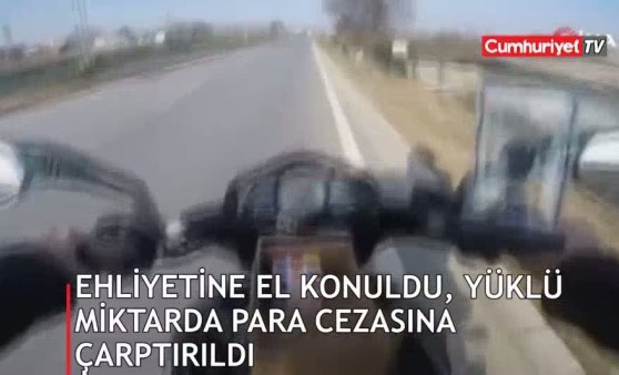 O anları sosyal medyada paylaştı, ehliyetine el konuldu!