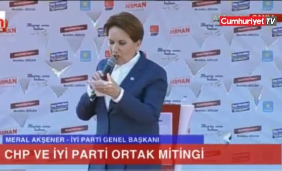 Akşener, Erdoğan'ın videosunu izletti