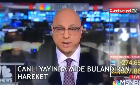 Canlı yayında mide bulandıran hareket