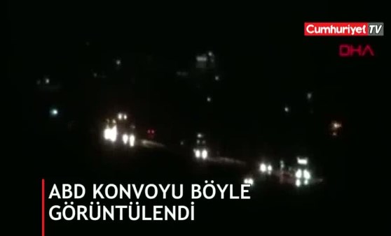 300 araçlık konvoy böyle görüntülendi