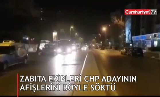 İstanbul'da CHP adayının afişleri böyle söküldü